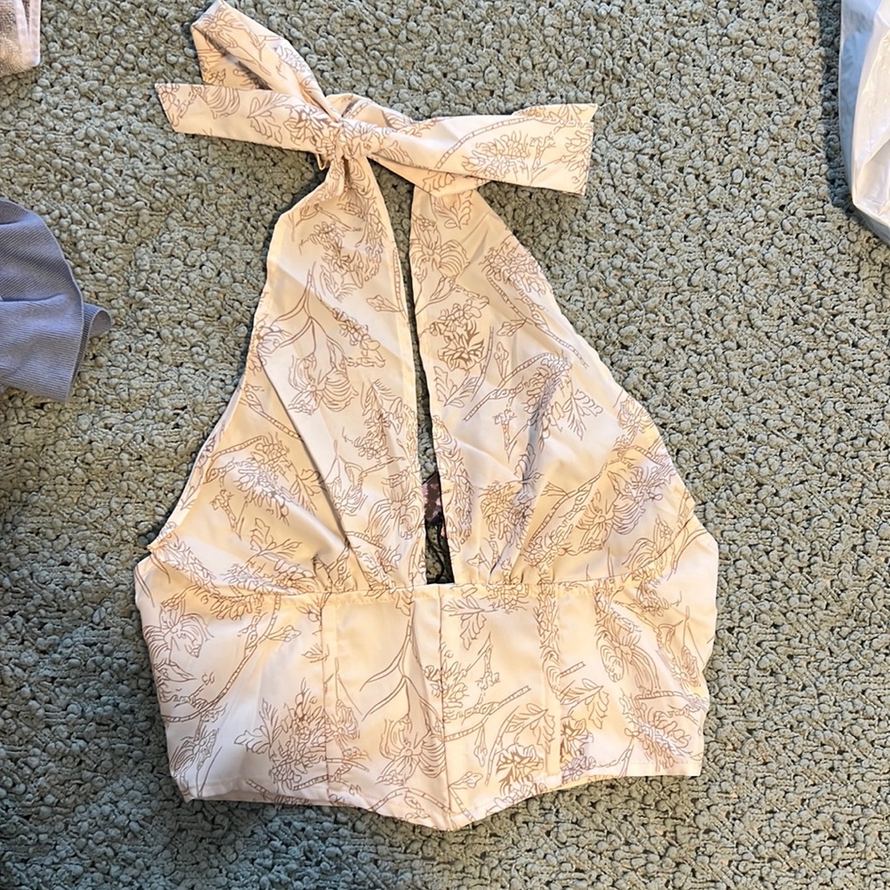 Cider xs halter zipper corset top